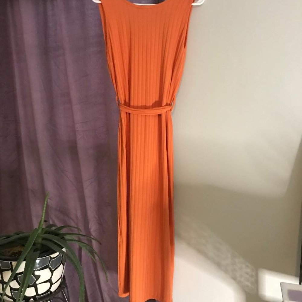 Midi Body Con Ribbed Tank Dress NWT